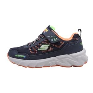 Skechers Elite-Sport-Tread Aquavek-Sneaker für Jungen, Marineblau, Synthetik, Textil, Gelb/Orange, Tr, 11 UK Child Skechers Elite-Sport-Tread Aquavek-Sneaker für Jungen, Marineblau, Synthetik, Textil, Gelb/Orange, Tr, 11 UK Child