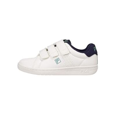 FILA Crosscourt 2 NT Velcro Kids-White-Medieval Blue-33 FILA Crosscourt 2 NT Velcro Kids-White-Medieval Blue-33