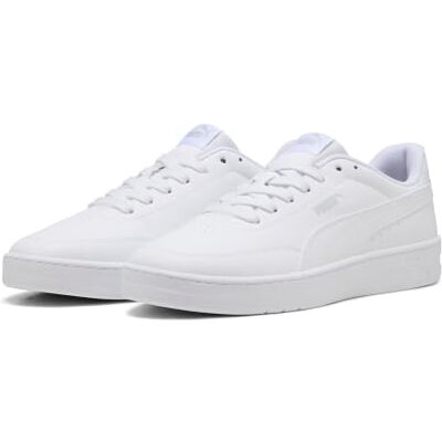 Puma Court Classic Clean Sneaker, Unisex, Weiß, Kühles Hellgrau, 8 UK Puma Court Classic Clean Sneaker, Unisex, Weiß, Kühles Hellgrau, 8 UK