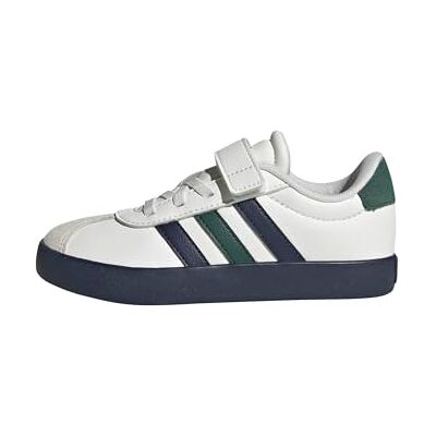 Adidas Unisex Kinder VL Court 3.0 Hook and Loop Shoes Kids, core White/Collegiate Navy/Collegiate Green, 35 EU Adidas Unisex Kinder VL Court 3.0 Hook and Loop Shoes Kids, core White/Collegiate Navy/Collegiate Green, 35 EU