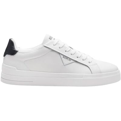 Replay Herren Cupsole Sneaker, White Black (Mehrfarbig), 45 Replay Herren Cupsole Sneaker, White Black (Mehrfarbig), 45