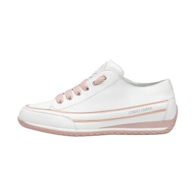 Candice Cooper Janis Strip CHIC S-Sneakers aus Leder-Weiß, Weiß-Rosa 36 Candice Cooper Janis Strip CHIC S-Sneakers aus Leder-Weiß, Weiß-Rosa 36