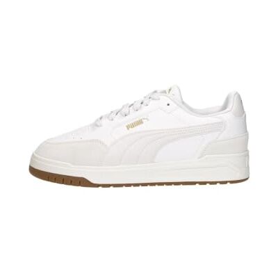 Puma Shuffle Downtown OG Sneaker, Unisex, Weiß-Vapor, Graugold, 6 UK Puma Shuffle Downtown OG Sneaker, Unisex, Weiß-Vapor, Graugold, 6 UK