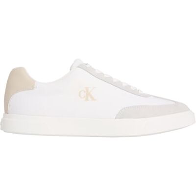 Calvin Herren Cupsole Sneaker Low Prof Cupsole Cv Low Top, Mehrfarbig (Bright White/Oatmeal), 47 Calvin Herren Cupsole Sneaker Low Prof Cupsole Cv Low Top, Mehrfarbig (Bright White/Oatmeal), 47