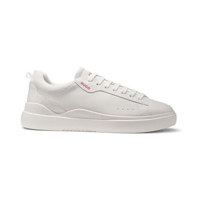 HUGO Herren Blake Tenn Ledersneakers mit rotem Logo-Detail Größe HUGO Herren Blake Tenn Ledersneakers mit rotem Logo-Detail Größe