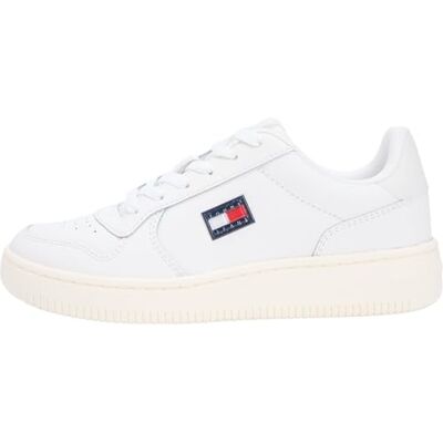 Tommy Jeans Damen Court Sneaker Basket zum Schnüren, Weiß (Ecru), 41 Tommy Jeans Damen Court Sneaker Basket zum Schnüren, Weiß (Ecru), 41