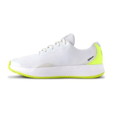 Wilson Intrigue Lite Damen-Tennisschuhe, Dynamischer Komfort und Vielseitigkeit, Weiß/Safety Yellow/Navy Blazer, Größe 4 Wilson Intrigue Lite Damen-Tennisschuhe, Dynamischer Komfort und Vielseitigkeit, Weiß/Safety Yellow/Navy Blazer, Größe 4