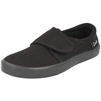 Clarks Hopper Run Childrens Black Fabric, 4 Clarks Hopper Run Childrens Black Fabric, 4