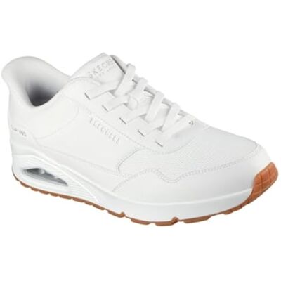 Skechers Herren Uno Banksia Slip-InTurnschuhe, White Duraleather / Mesh, 41 EU Skechers Herren Uno Banksia Slip-InTurnschuhe, White Duraleather / Mesh, 41 EU