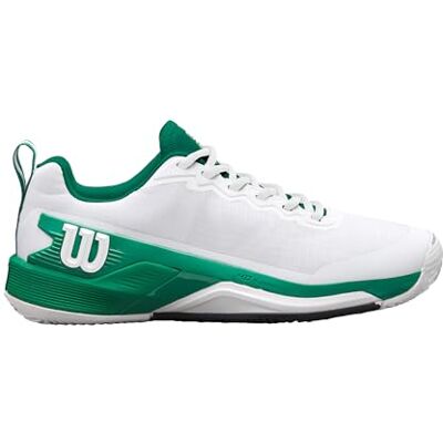 Wilson Rush Pro 4.5 Clay Herren-Tennisschuhe, Atmungsaktives Mesh, Außergewöhnliche Unterstützung und Abriebfestigkeit, Leichte Dämpfung, Weiß/Bosphorus/Schwarz, Größe 11 Wilson Rush Pro 4.5 Clay Herren-Tennisschuhe, Atmungsaktives Mesh, Außergewöhnliche Unterstützung und Abriebfestigkeit, Leichte Dämpfung, Weiß/Bosphorus/Schwarz, Größe 11