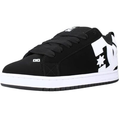 DC Shoes Herren Court Graffik Sneaker Skateschuh Weiß Schwarz Schwarz DC Shoes Herren Court Graffik Sneaker Skateschuh Weiß Schwarz Schwarz