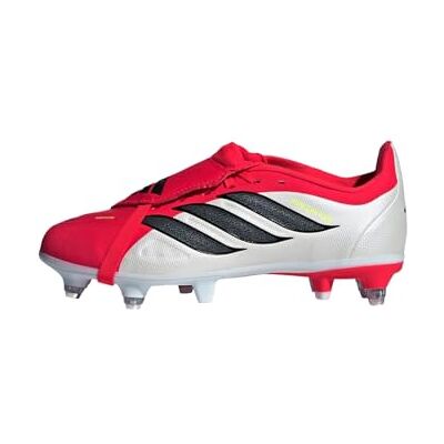 Adidas Unisex Kinder Predator League Fold-Over Tongue Soft Ground Football Boots Kids, Lucid red/core Black/FTWR White, 35 1/2 EU Adidas Unisex Kinder Predator League Fold-Over Tongue Soft Ground Football Boots Kids, Lucid red/core Black/FTWR White, 35 1/2 EU