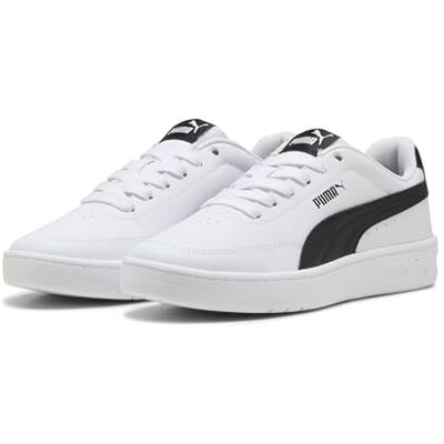 Puma Court Classic Clean Jr Sneaker, 5.5 UK, Weiß Puma Court Classic Clean Jr Sneaker, 5.5 UK, Weiß