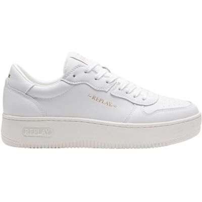 Replay Herren Cupsole Sneaker mit Logo, White 061 (Weiß), 44 Replay Herren Cupsole Sneaker mit Logo, White 061 (Weiß), 44