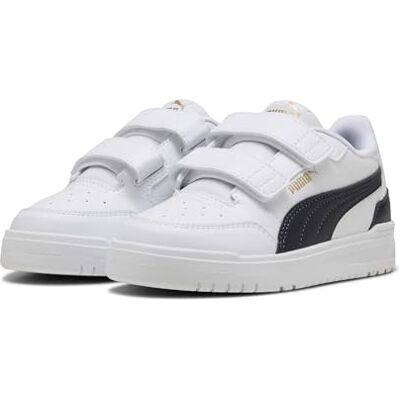 Puma Shuffle Downtown LO V PS Sneaker, White-New Navy-for All TIME RED, 23 EU Puma Shuffle Downtown LO V PS Sneaker, White-New Navy-for All TIME RED, 23 EU