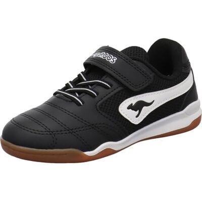 KangaROOS K-Braceyard EV Kinder Hallenschuh in Schwarz mit Weiß für Vereinssport. schwarz/weiß Gr. 39 KangaROOS K-Braceyard EV Kinder Hallenschuh in Schwarz mit Weiß für Vereinssport. schwarz/weiß Gr. 39