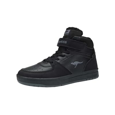 KangaROOS Unisex Kinder K-cp Bound Mid Ev Sneaker, Jet Black Steel Grey, 36 EU KangaROOS Unisex Kinder K-cp Bound Mid Ev Sneaker, Jet Black Steel Grey, 36 EU