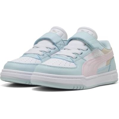 Puma Kinder Caven III Block Sneakers 31, Aqua Glow Powder Pink White Blue Puma Kinder Caven III Block Sneakers 31, Aqua Glow Powder Pink White Blue