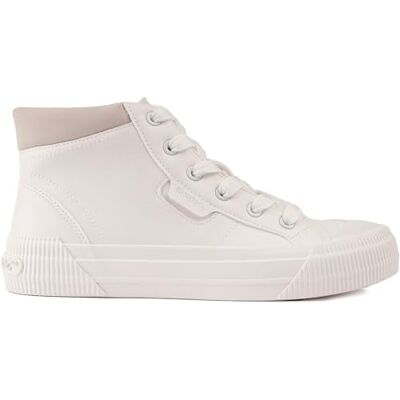 Rocket Dog Cheery Hi Comfort Plüschschaum-Hi-Top-Sneaker für Damen, weiß, 40 EU Rocket Dog Cheery Hi Comfort Plüschschaum-Hi-Top-Sneaker für Damen, weiß, 40 EU