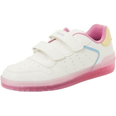 Geox JUNIOR Girl J WASHIBA Girl B Sneakers White/DK PINK 35_EU Geox JUNIOR Girl J WASHIBA Girl B Sneakers White/DK PINK 35_EU