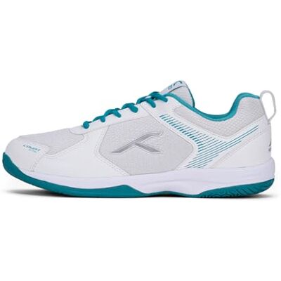 HUNDRED Court Star Non-Marking Professional Badminton Shoes for Mens (White Lt Green, EU 45 UK 11 US 12) X-Cushion Protection Suitable for Indoor Tennis Squash Table Tennis Basketball & Padel HUNDRED Court Star Non-Marking Professional Badminton Shoes for Mens (White Lt Green, EU 45 UK 11 US 12) X-Cushion Protection Suitable for Indoor Tennis Squash Table Tennis Basketball & Padel