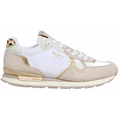 Pepe Jeans Brit Glen W Damen-Sneaker, Weiß (Off White), Größe 40 Pepe Jeans Brit Glen W Damen-Sneaker, Weiß (Off White), Größe 40