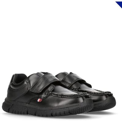 Tommy Hilfiger Low Cut Klettverschluss Kunstleder Schuhe für Jungen, Omar, Schwarz, 28 Tommy Hilfiger Low Cut Klettverschluss Kunstleder Schuhe für Jungen, Omar, Schwarz, 28