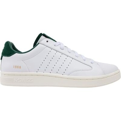 K-Swiss Herren Lozan Klub LTH Sneaker, White/Posy Green/Snow White, 44.5 EU K-Swiss Herren Lozan Klub LTH Sneaker, White/Posy Green/Snow White, 44.5 EU