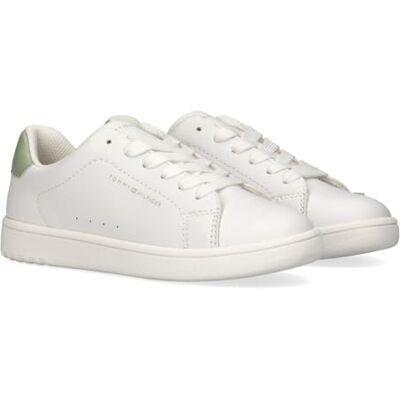 Tommy Hilfiger Kinder Sneakers Schnürschuhe, Jack, Off White/aquamarin, 33 Tommy Hilfiger Kinder Sneakers Schnürschuhe, Jack, Off White/aquamarin, 33