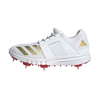Adidas Jungen Howzat Spike Junior Cricket-Schuhe, FTWR White/Gold met./Pure Ruby Adidas Jungen Howzat Spike Junior Cricket-Schuhe, FTWR White/Gold met./Pure Ruby