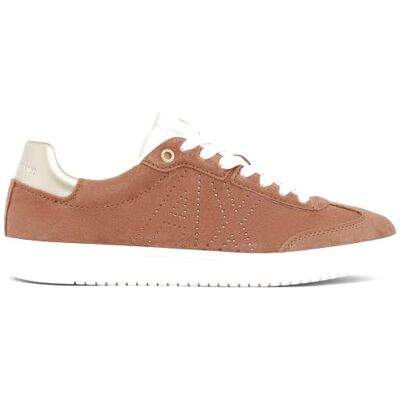 Armani Exchange Damen Beat, Bovine Leather, Suede, Laminated and Logoed Back TabSneaker Armani Exchange Damen Beat, Bovine Leather, Suede, Laminated and Logoed Back TabSneaker