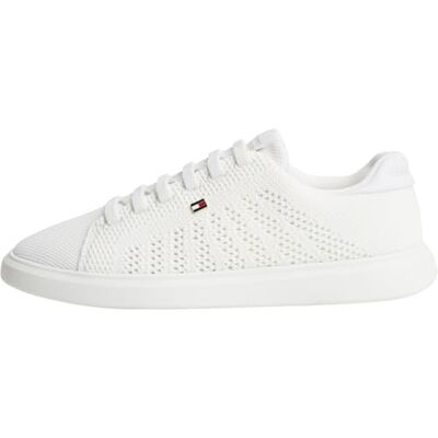 Tommy Hilfiger Damen Th Icon Light Knit Sneaker FW0FW09401 Low-Top, Weiß, Größe 39,5 Tommy Hilfiger Damen Th Icon Light Knit Sneaker FW0FW09401 Low-Top, Weiß, Größe 39,5