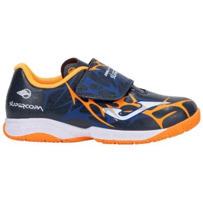 Joma Super Copa Jr 2503 Marino Orange Fluor Indoor, Unisex-Kinder Stiefel, Marineblau, Neonorange, 27 EU Joma Super Copa Jr 2503 Marino Orange Fluor Indoor, Unisex-Kinder Stiefel, Marineblau, Neonorange, 27 EU
