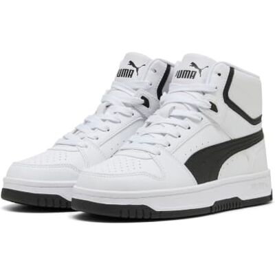 Puma Rebound SLAM MID JR Sneaker, Weiß Schwarz Schwarz, 36.5 EU Puma Rebound SLAM MID JR Sneaker, Weiß Schwarz Schwarz, 36.5 EU