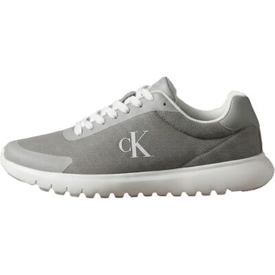 Calvin Herren Runner Sneaker Eva Mesh mit Logo, Grau (Formal Gray/Bright White), 43 Calvin Herren Runner Sneaker Eva Mesh mit Logo, Grau (Formal Gray/Bright White), 43