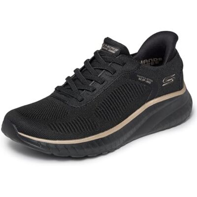 Skechers Damen Bobs Squad Chaos Current Muse Slip-InTurnschuhe, Black Rose Gold Textile, 39 EU Skechers Damen Bobs Squad Chaos Current Muse Slip-InTurnschuhe, Black Rose Gold Textile, 39 EU