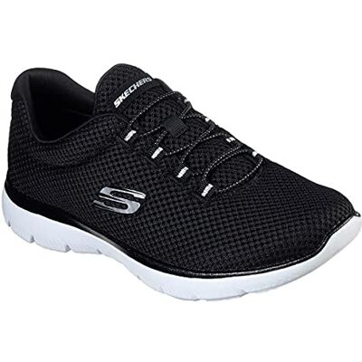 Skechers Damen Summits 12985 Turnschuhe, Black Mesh/ White Trim, 37 EU Skechers Damen Summits 12985 Turnschuhe, Black Mesh/ White Trim, 37 EU