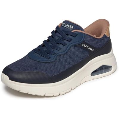 Skechers Herren UNO Flex Step N Knit Slip-InTurnschuhe, Navy Hot Melt/Knit/Tan Trim, 42.5 EU Skechers Herren UNO Flex Step N Knit Slip-InTurnschuhe, Navy Hot Melt/Knit/Tan Trim, 42.5 EU