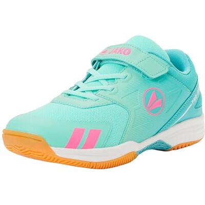 JAKO J-MS Nick EV Hallenturnschuh, Ocean/neon pink, 39 EU JAKO J-MS Nick EV Hallenturnschuh, Ocean/neon pink, 39 EU