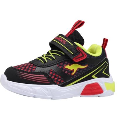 KangaROOS K-SLB Naro EV Sneaker, Jet Black/Fiery red, 28 EU KangaROOS K-SLB Naro EV Sneaker, Jet Black/Fiery red, 28 EU