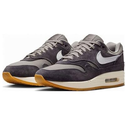 Nike Herren Air Max 1 PRM Crepe Sneaker, Soft Grey/Neutral Grey/Thunder Grey, 38.5 Nike Herren Air Max 1 PRM Crepe Sneaker, Soft Grey/Neutral Grey/Thunder Grey, 38.5