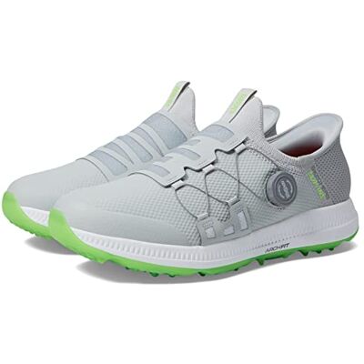 Skechers Herren Go Golf Elite 5 Slip in Twist Fit Wasserdichter Golfschuh Sneaker, Grau/Limettengrün ohne Spikes, 40.5 EU Weit Skechers Herren Go Golf Elite 5 Slip in Twist Fit Wasserdichter Golfschuh Sneaker, Grau/Limettengrün ohne Spikes, 40.5 EU Weit
