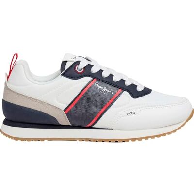 Pepe Jeans Jungen Dublin Sport B Sneak, Weiß, gebrochenes Weiß Pepe Jeans Jungen Dublin Sport B Sneak, Weiß, gebrochenes Weiß
