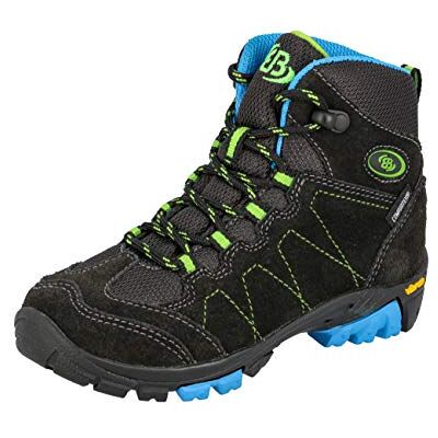 Brütting Bergen High Jungen Trekking- & Wanderstiefel, Anthrazit/Blau/Lemon, 36 EU Brütting Bergen High Jungen Trekking- & Wanderstiefel, Anthrazit/Blau/Lemon, 36 EU