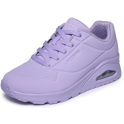 Skechers Damen UNO Stand On Air Trainers, Purple Lavendar Mesh, 38.5 EU Skechers Damen UNO Stand On Air Trainers, Purple Lavendar Mesh, 38.5 EU