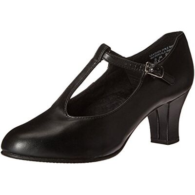 Capezio Damen Jr. Footlight T-Strap Character Shoe Oxford, Schwarz, 38.5 EU Capezio Damen Jr. Footlight T-Strap Character Shoe Oxford, Schwarz, 38.5 EU