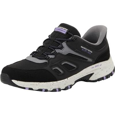 Skechers Damen Hillcrest Kamalino Wanderschuh, Schwarzes Synthetik-Textilbesatz, 40 EU Skechers Damen Hillcrest Kamalino Wanderschuh, Schwarzes Synthetik-Textilbesatz, 40 EU