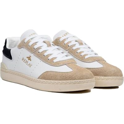 Replay Herren Pyper Dual Sneaker, 934 Beige White, 44 EU Replay Herren Pyper Dual Sneaker, 934 Beige White, 44 EU