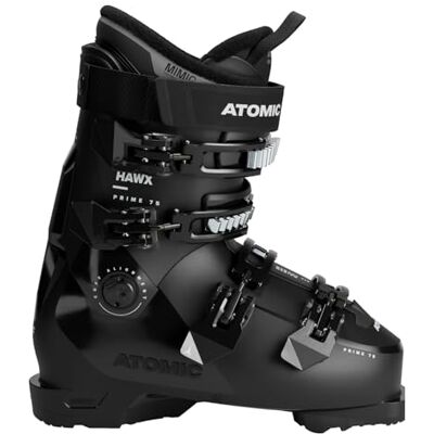 Atomic HAWX Prime 75 Skischuhe in Schwarz/Silber Größe 34.5/35 Mittelbreite Ski-Boots mit 100 mm Passform & 75er-Flex Ski-Schuhe mit anpassbarer Mimic Technologie für präzisen Fit Atomic HAWX Prime 75 Skischuhe in Schwarz/Silber Größe 34.5/35 Mittelbreite Ski-Boots mit 100 mm Passform & 75er-Flex Ski-Schuhe mit anpassbarer Mimic Technologie für präzisen Fit