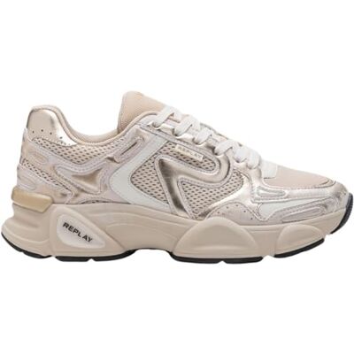 Replay Damen GWS9N Sneaker, 026 Gold, 40 EU Replay Damen GWS9N Sneaker, 026 Gold, 40 EU